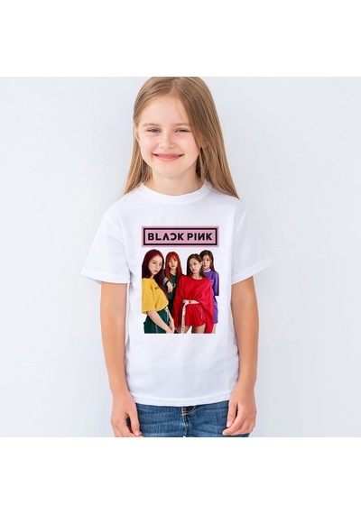 Blackpink Baskılı Unisex Çocuk Tişört T-Shirt Mr-05