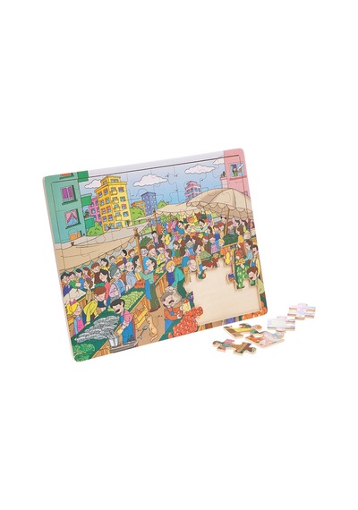 Pazar Yapboz Puzzle Pazıl Manav Sebze Meyve