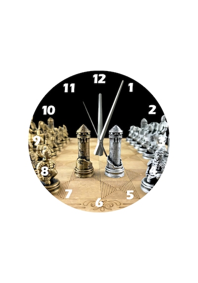 Ti-play Çin Satrancı 30x30cm Akrilik Dekoratif Modern Duvar Saati ÇOk Renkli