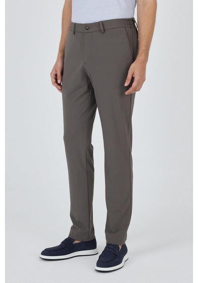 İmza Koyu Vizon Esnek Yandan Cepli Casual Slim Fit Jogger Pantolon 1003250162 Koyu Vizon