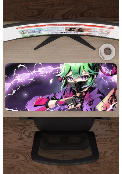 Kuki Shinobu Genshin Impact Anime Oyuncu V3 - 70x30 Xl Gaming Mouse Pad Fare Altlığı