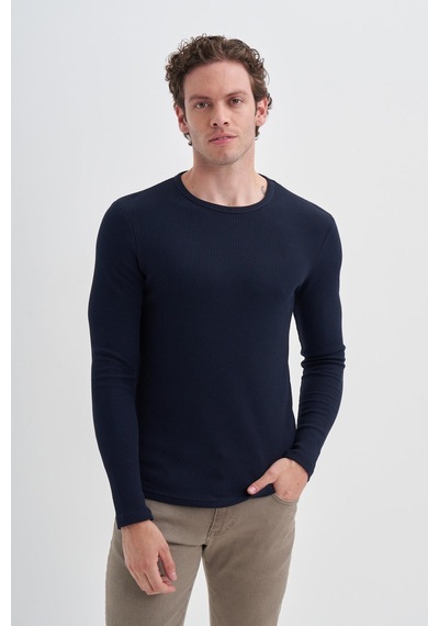 Cazador 51640 Erkek Bisiklet Yaka Sweatshirt Lacivert