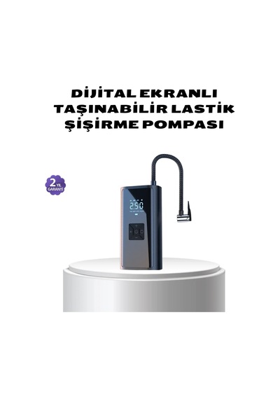 Kablosuz Dijital Lastik Şişirme Pompası Led Işıklı 80w 1 Adet