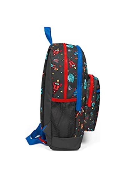 Coral High Kids Gri Uzay Desenli Dört Bölmeli Okul Sırt Çantası 23469
