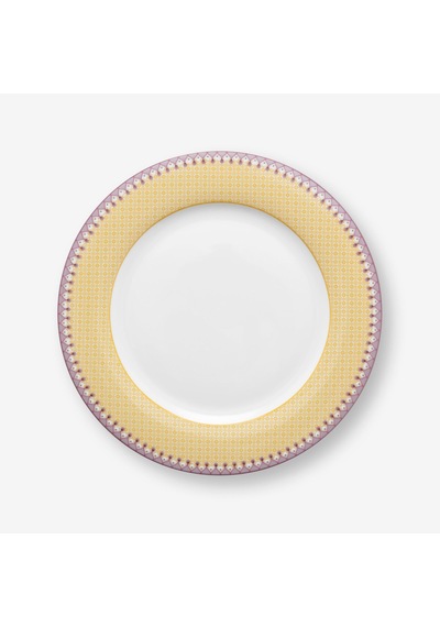 Sarı Porselen Yemek Tabağı 26,5 Cm