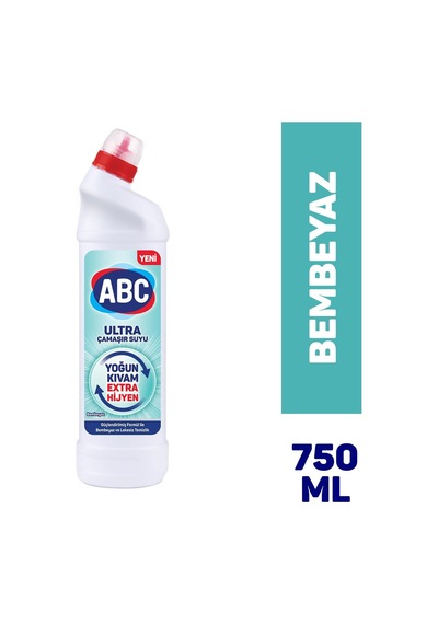 Abc Deterjan Ultra Çamaşır Suyu Bembeyaz 750 Ml Çok Renkli