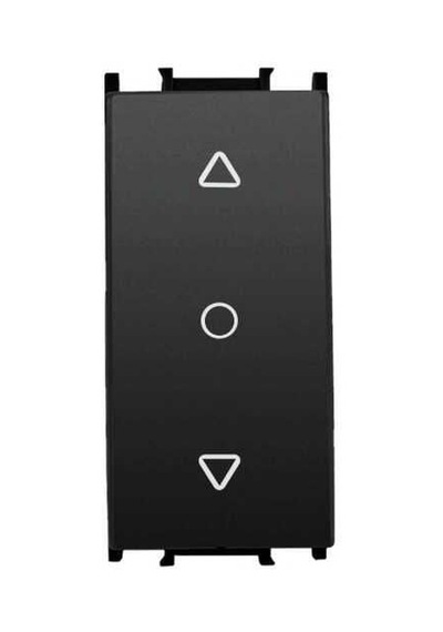 Viko Panasonic Modüler Siyah Tek Düğmeli Jaluzi Kumanda Anahtarı 1m Kapak - Wvtr10234bl-tr