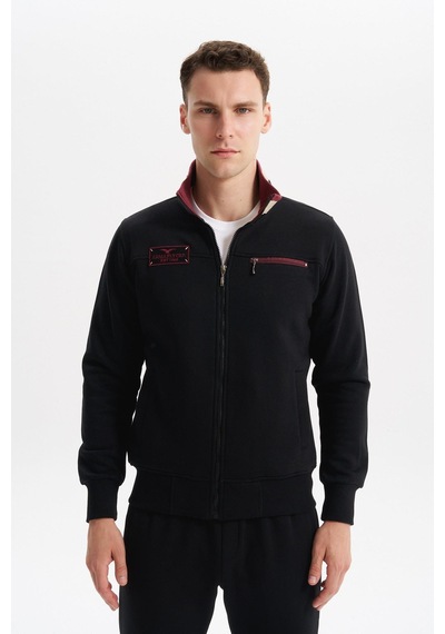 AR-MA Arma Erkek Slim Fit Örme Basic 3 İplik Şardonlu Dik Yaka Tam Fermuar Mont %70 Pamuk %30 Polyester K6myo9715 Siyah AR-MA Arma Erkek Slim Fit Örme Basic 3 İplik Şardonlu Dik Yaka Tam Fermuar Mont %70 Pamuk %30 Polyester K6myo9715 Siyah