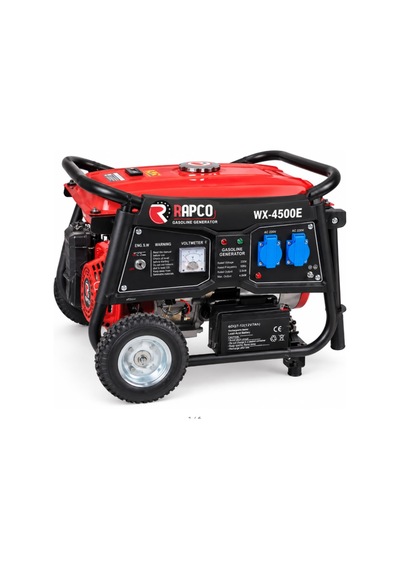 Algaride Rapc Wx-4500e Benzinli Jeneratör 4.5 Kva Uzaktan Kumandalı Marşlı İpli Monofaze 220v Tekerlekli Güç Ünitesi