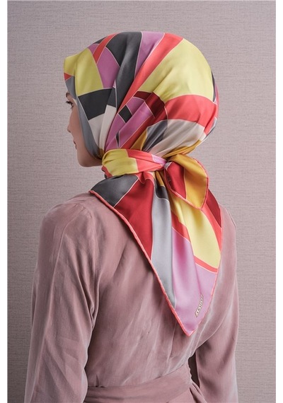 Armine Saf İpek Twill Eşarp 9633d 85 Koyu Mürdüm Mor