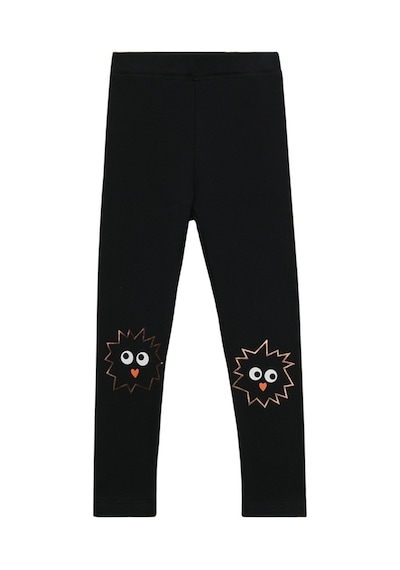 Lovetti Siyah Kız Çocuk Crazy Eyes Baskılı Şardonlu Tayt 9347S001 Siyah