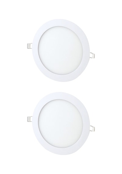 12w Sıva Altı Yuvarlak Slim Led Panel Beyaz Işık 2 Adet