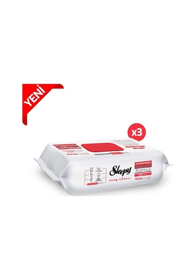 Sleepy Easy Clean Kiraz Çiçeği Yüzey Temizlik Havlusu 100' Lü X 3 Tekli