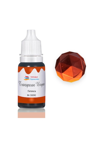 Epoksi Reçine Transparan Boya Pigment Şeffaf Epoksi Boyası 20 Ml Turuncu - 3009c