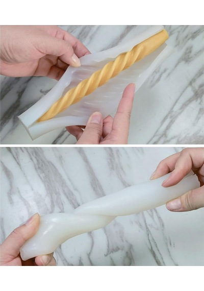 Silikon Şamdanlık Mum Kalıbı İtalyan Burgulu 18.7 Cm