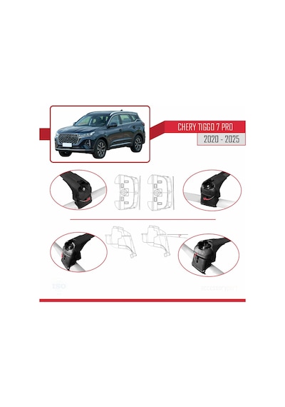 Chery Tiggo 7 T15 Pro 2020 Ve Sonrası İle Uyumlu Ace-2 Ara Atkı