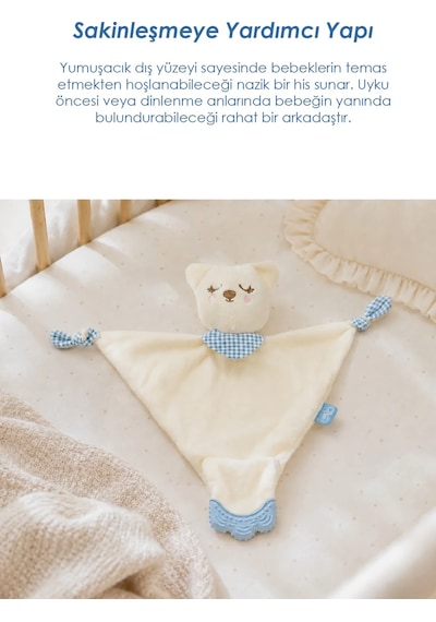 Babyjem Diş Kaşıyıcılı Sevimli Uyku Arkadaşım Mavi