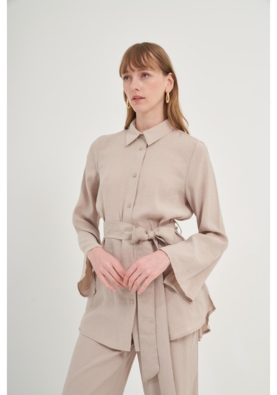 FTZ Women Ftz Modal Pantolonlu Takım Taş 31011 Taş