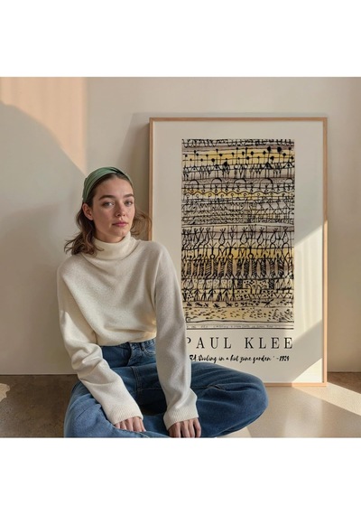 Paul Klee Çerçevesiz Poster, Modern Dekoratif Çerçevesiz Poster, Tablo, Paulklee-1, 30 X 40
