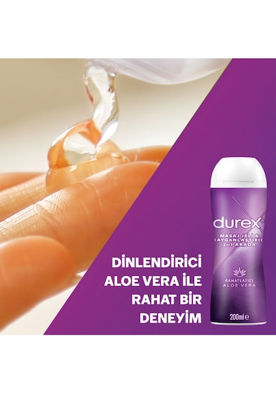 Durex: Aloe Vera - 2si1arada Masaj&kaydırıcılı Jel + Siyah Deri Şaplak + Hediye