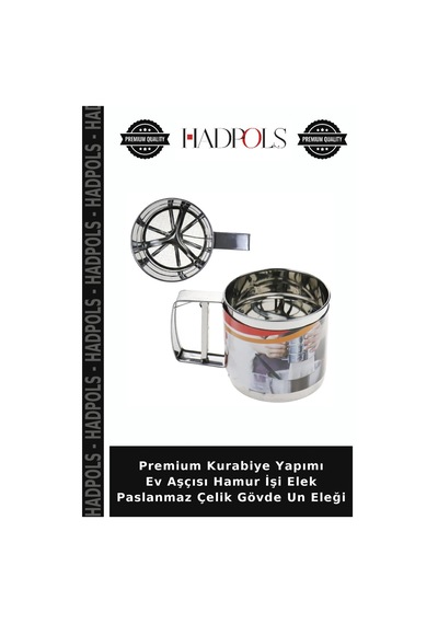 Premium Kurabiye Yapımı Ev Aşçısı Hamur İşi Elek Paslanmaz Çelik Gövde Un Eleği Çok Renkli