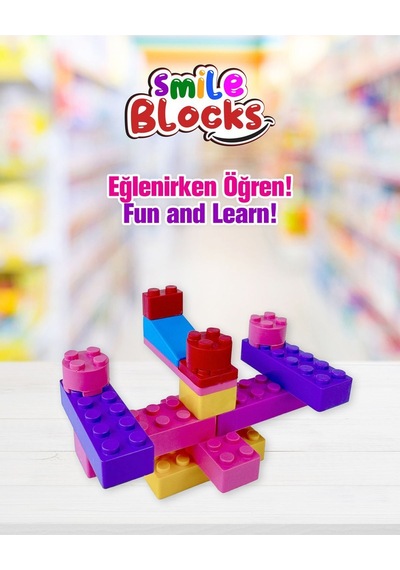 Smile Blocks 300 Parça Plastik Kutulu Mikro Blok Yeşil Uygulama Zeminli