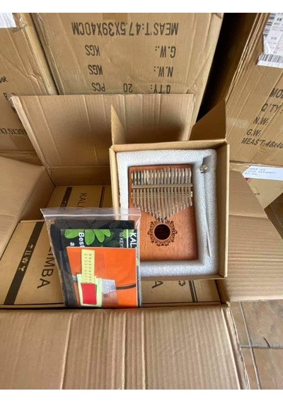 Köhner 17 Tuşlu Maun Ağacı Ful Kalimba Seti-parmak Piyanosu Seti