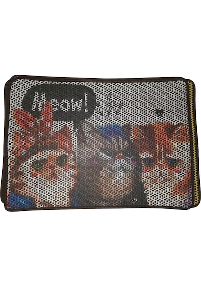 Nanbell Büyük Elekli Çift Katlı Kedi Kumu Paspası 75x59 Cm Desenli No:7