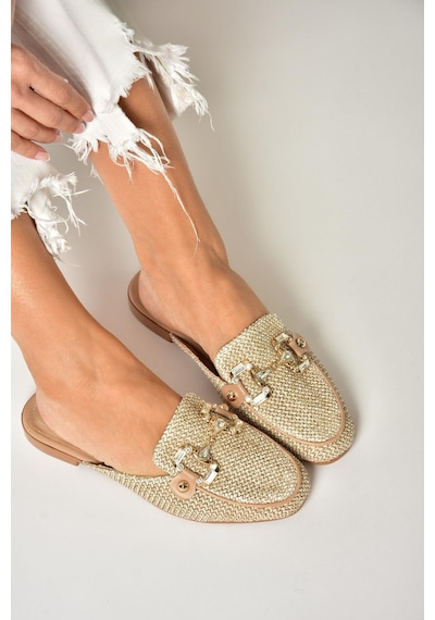 Fox Shoes U250009117 Ten Hasır Kadın Terlik Ten-hasır Ten Rengi