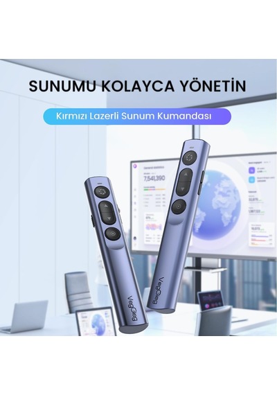 Lexroo Kırmızı Lazer Presenter Kablosuz Sunum Kumandası
