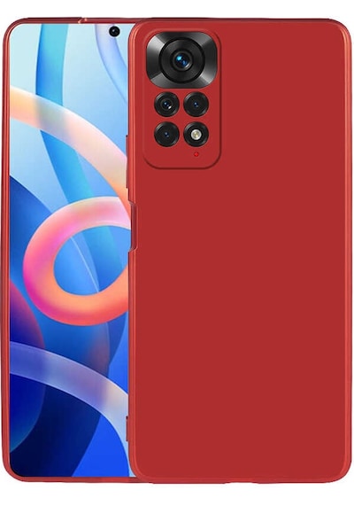 Xiaomi Redmi Note 11 Global Kılıf Zore Premier Silikon Kapak Kırmızı