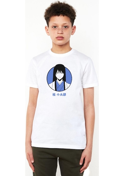 Tshirthane Gintama Anime Kotaro Minimal Beyaz Çocuk Bisikletyaka Tshirt 001