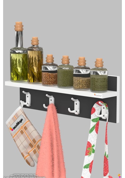 Kedi 12 Kancalı Mutfak Askısı 3'lü Set 51,4x19 Cm - Şık Tasarım, Çok Amaçlı Düzenleyici Ve Yer Tasarrufu Gri Kedi 12 Kancalı Mutfak Askısı 3'lü Set 51,4x19 Cm - Şık Tasarım, Çok Amaçlı Düzenleyici Ve Yer Tasarrufu Gri