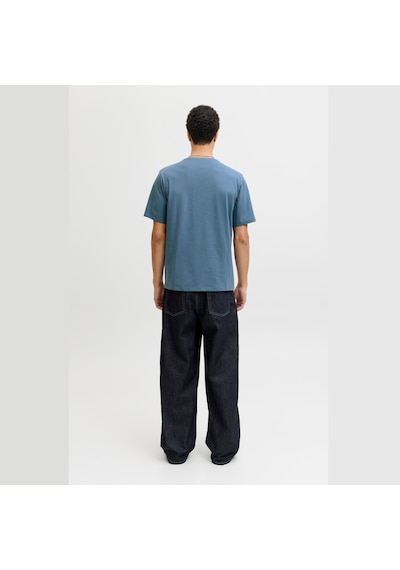 Jack & Jones Graphic Erkek Mavi Tişört 12268415-bmg Mavi
