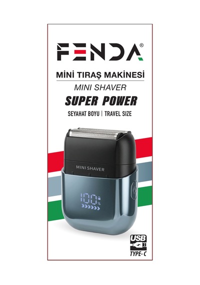 Fenda - Mini Shaver - Elekli Seyahat Boy Tıraş Makinesi 1,5 Saat