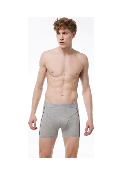 Malabadi 017 Erkek Biyeli Modal Boxer-Gri