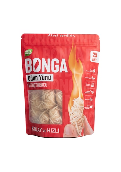 Bonga Mangal Tutuşturucu %100 Doğal - 25 Adet 350 Gr
