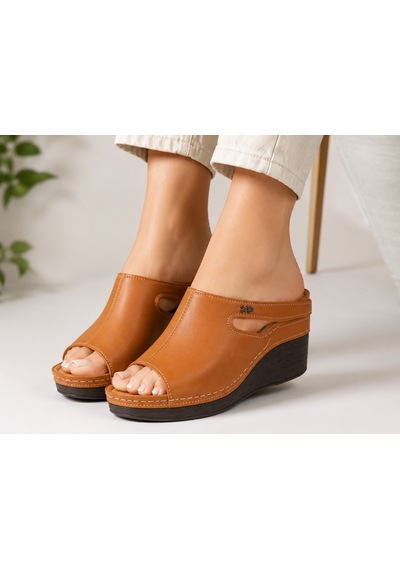 N Napa Shoe Np.1001.taba.deri Terlik