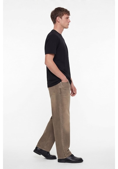 Sabri Özel Erkek Siyah Normal Kesim Regular FitPamuk Dokuma Bisiklet Yaka Basic T-shirt