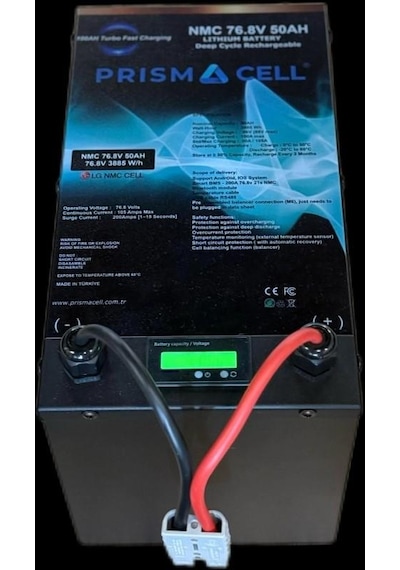Prismacell 72 Volt 50ah Lityum Nmc Akü Elektrikli Araba Yuki Amy Motor Bataryası
