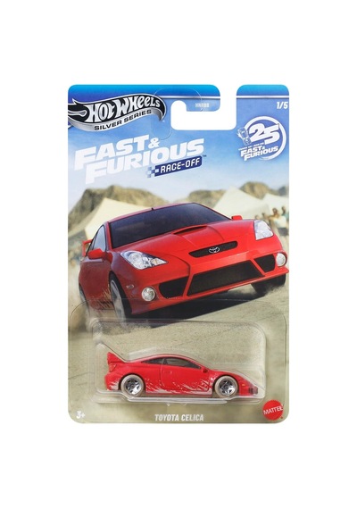 Hot Wheels Silver Series Toyota Celica - Fast & Furious Race-off Kırmızı 1/64 Diecast Model Araba Çok Renkli