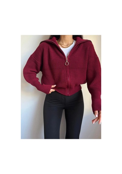 Flex Fashıon Kadın Esnek Örgü Trend Fermuarlı Dik Yaka Popüler Triko Hırka Bordo - 760178304 Bordo - 760178304 Bordo Flex Fashıon Kadın Esnek Örgü Trend Fermuarlı Dik Yaka Popüler Triko Hırka Bordo - 760178304 Bordo - 760178304 Bordo