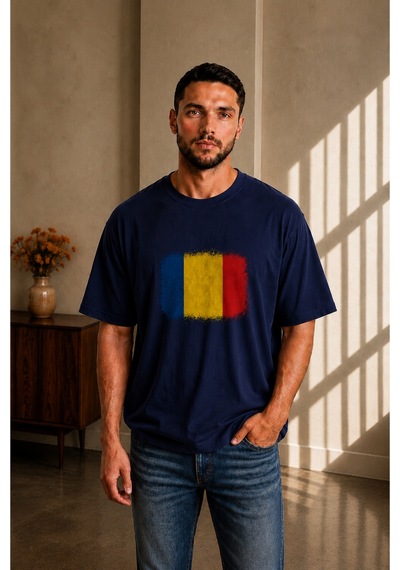 Sngl Tekstil Erkek Oversize Romanya Bayrak Baskılı Kısa Kollu Tişört S M L Xl 2xl Lacivert Sngl Tekstil Erkek Oversize Romanya Bayrak Baskılı Kısa Kollu Tişört S M L Xl 2xl Lacivert