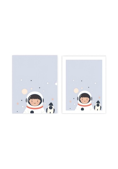Lexroo Meraklı Minik Astronot, A4 Poster Ggk-ph015