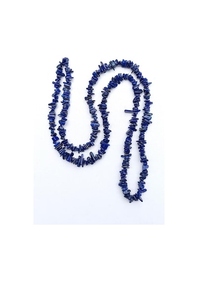 Lapis Lazuli Kırıktaş Dizi-80  Cm Gümüş