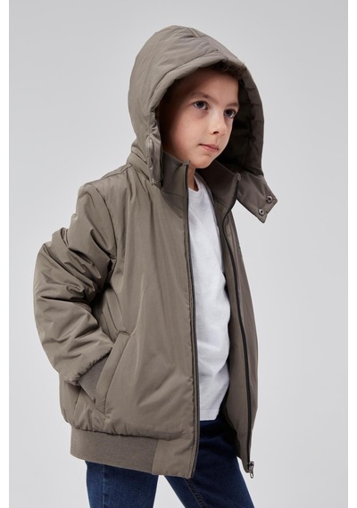 Benitto Kids Erkek Çocuk Kapüşonlu Mevsimlik Ceket 51313 Haki
