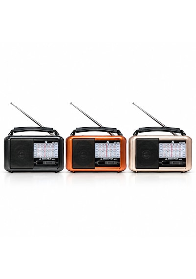 Ultratekno Ktf-1448 Şarjlı 8 Bant Dünya Radyosu Bluetooth Hoparlör 18650 Bataryalı Usb Tf Kart 10 Led Fener