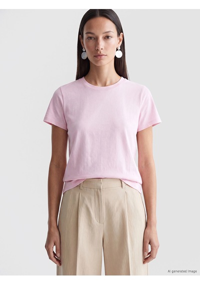 Lcwaıkıkı Basic Pembe Bisiklet Yaka Slim Fit Kadın Body