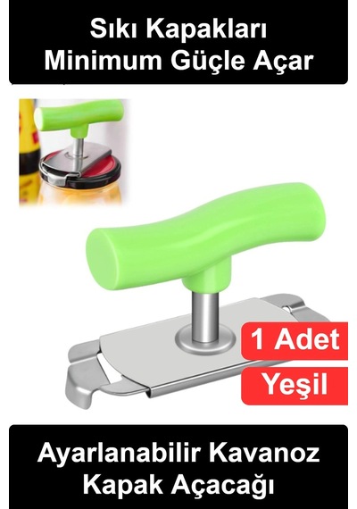 Kapakaçacağı Ayarlanabilir Paslanmaz Çelik Kavanoz Kapak Açacağı Şişe Açıcı Ergonomik Tutacaklı Ev Diğer