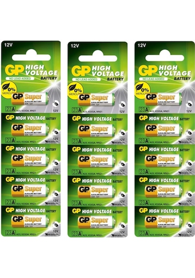 GP Super 23AF MN21 12 V Blister Alkalin Pil 5 x 3'lü